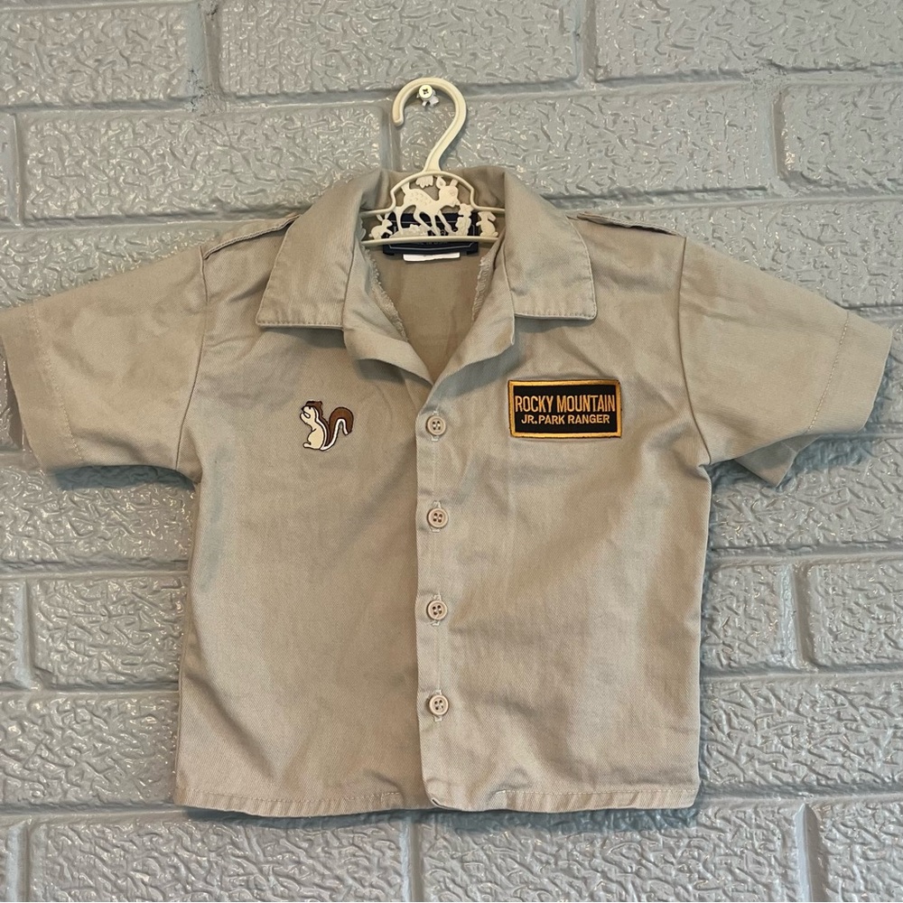 Rocky Mountain Jr Park Ranger 24M Toddler Button Up Tan Souvenir Shirt